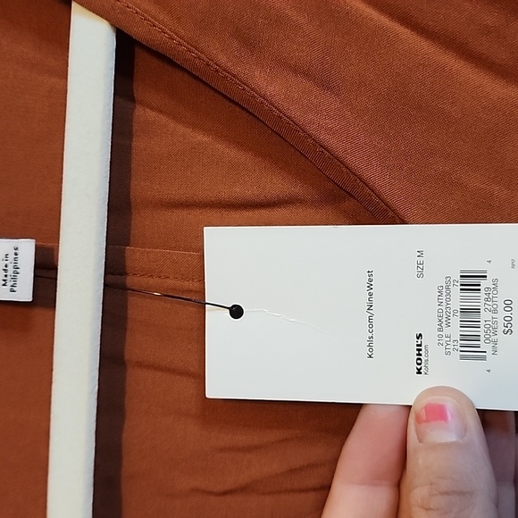 Nine West Rust V-Neck Blouse DRESS - Picture 4 of 6
